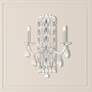 1_Siena 23"H x 16"W 2-Light Crystal Wall Sconce in Antique Silver