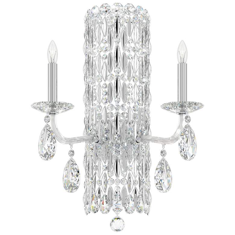 Image 1 Siena 23"H x 16"W 2-Light Crystal Wall Sconce in Polished Stainle