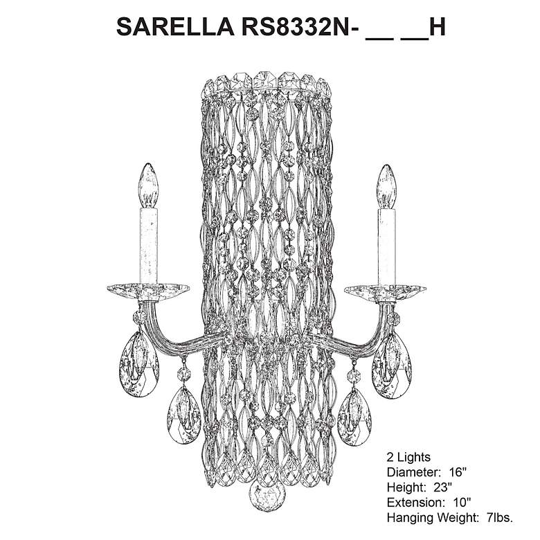 Image 4 Siena 23"H x 16"W 2-Light Crystal Wall Sconce in Polished Stainle more views