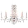 Thumbnail2 of Siena 30"H x 40.5"W 10-Light Crystal Chandelier in Antique Silver more views