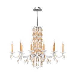 Siena 30"H x 40.5"W 10-Light Crystal Chandelier in Heirloom Gold