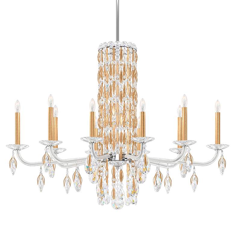 Image 3 Siena 30"H x 40.5"W 10-Light Crystal Chandelier in Heirloom Gold more views