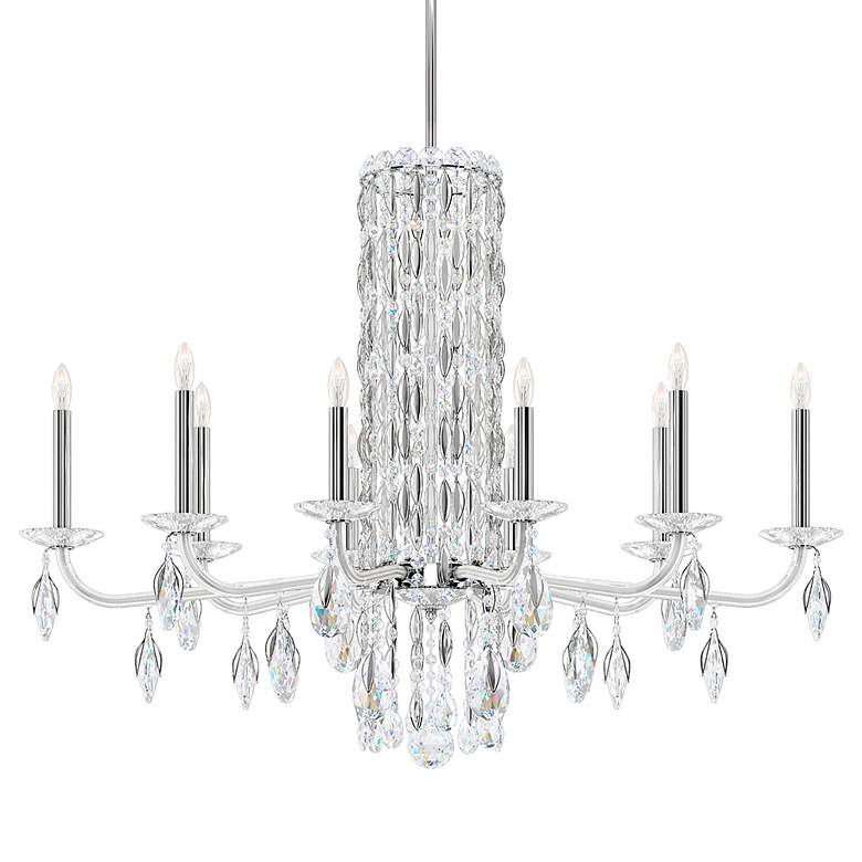 Image 3 Siena 30"H x 40.5"W 10-Light Crystal Chandelier in Polished Stain more views