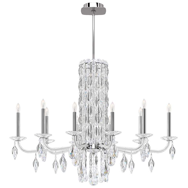 Image 2 Siena 30"H x 40.5"W 10-Light Crystal Chandelier in Polished Stain