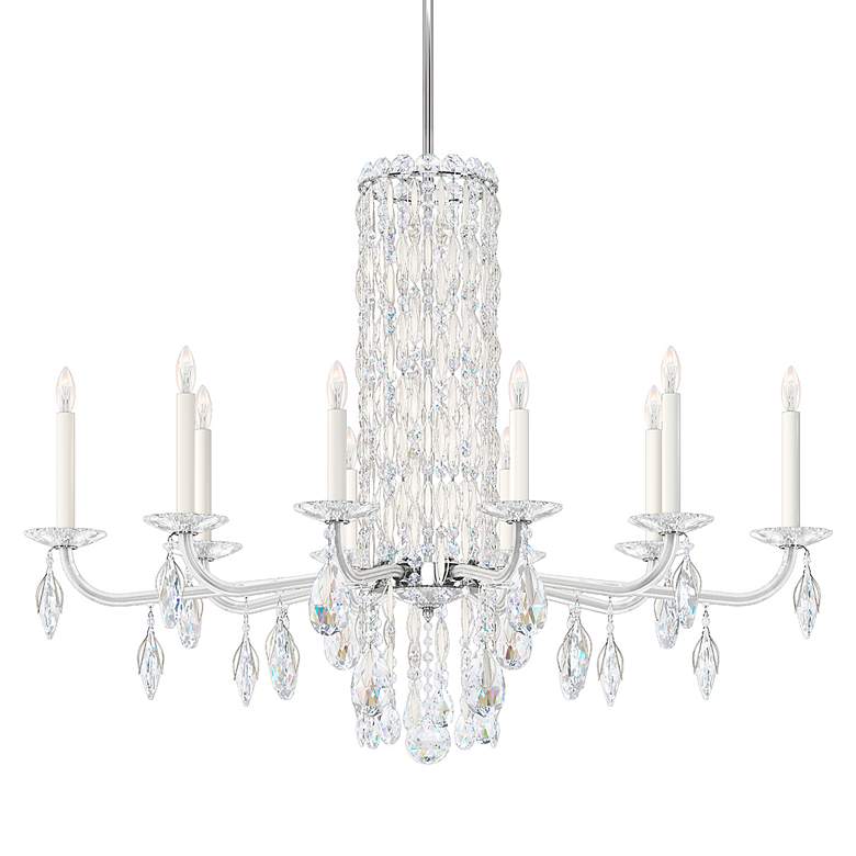 Image 3 Siena 30"H x 40.5"W 10-Light Crystal Chandelier in White more views
