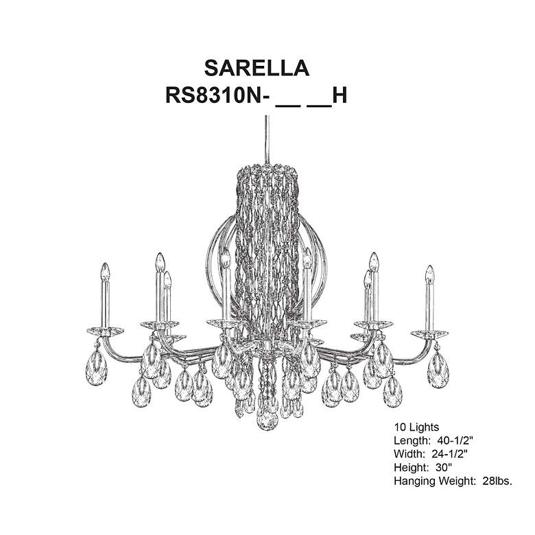 Image 5 Siena 30"H x 40.5"W 10-Light Crystal Chandelier in White more views