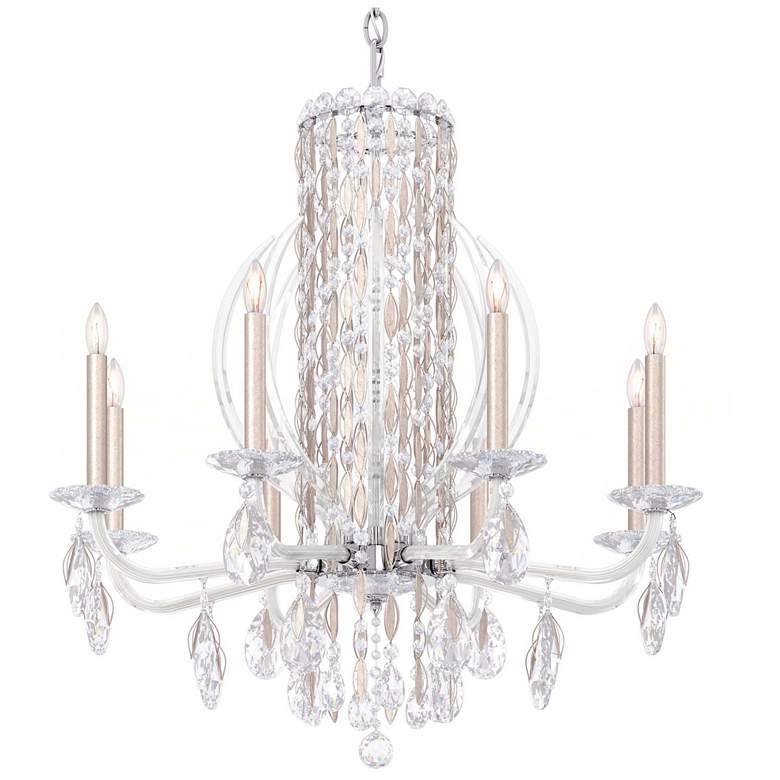 Image 1 Siena 31"H x 30"W 8-Light Crystal Chandelier in Antique Silver