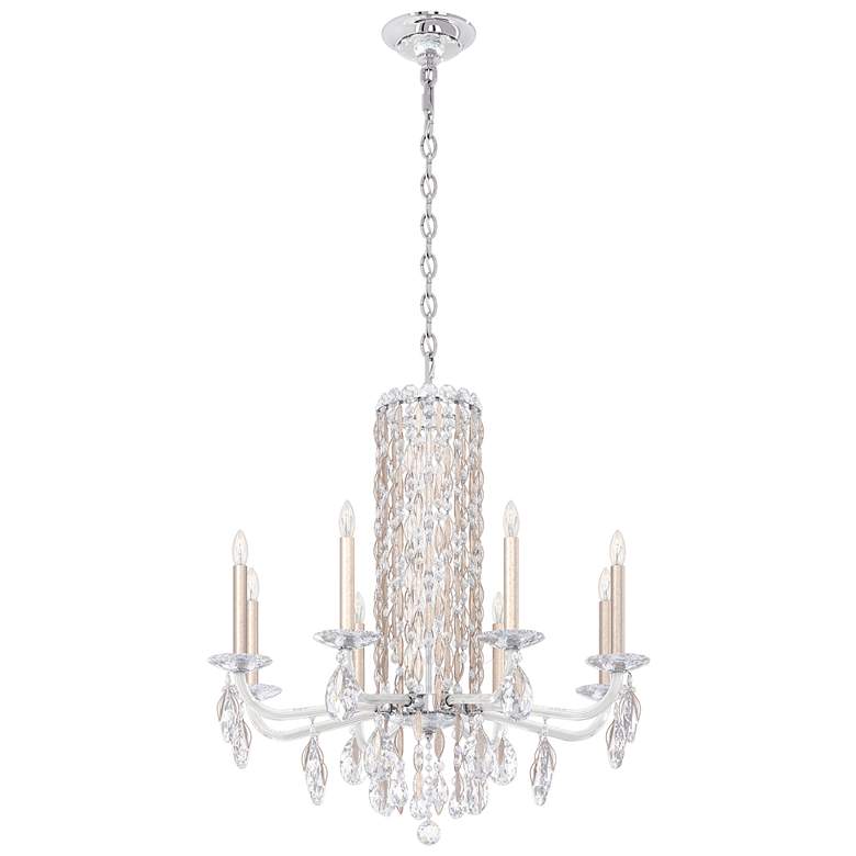 Image 1 Siena 31"H x 30"W 8-Light Crystal Chandelier in Antique Silver