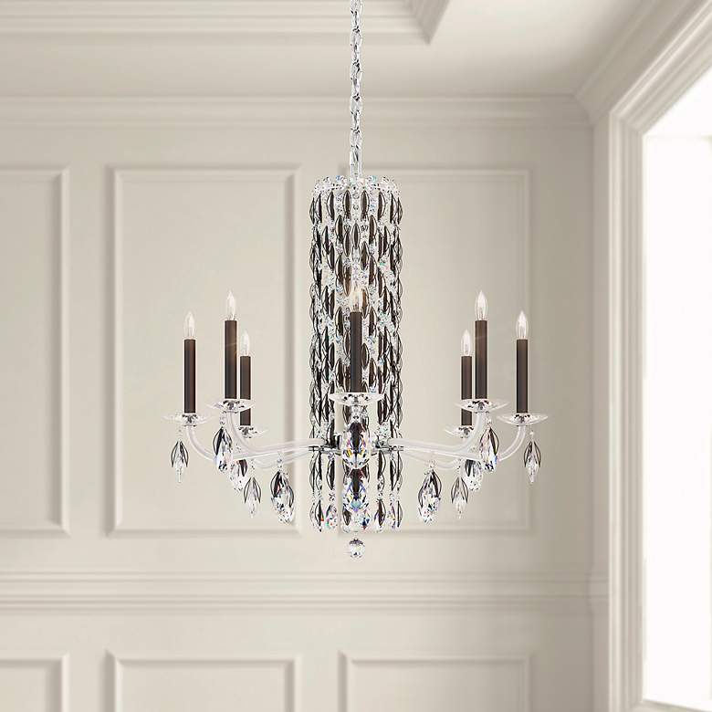 Image 1 Siena 31"H x 30"W 8-Light Crystal Chandelier in Black
