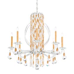 Siena 31"H x 30"W 8-Light Crystal Chandelier in Heirloom Gold