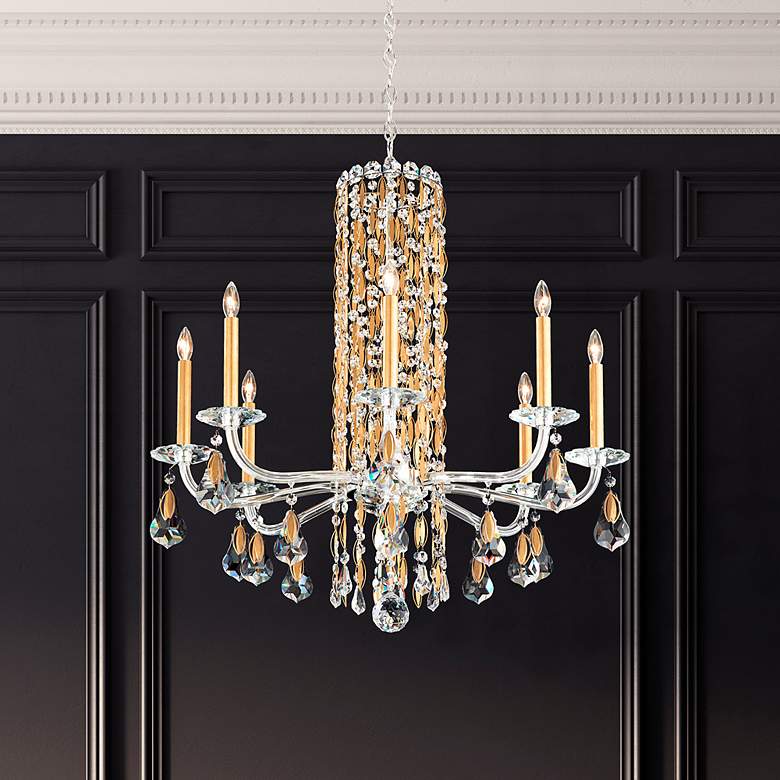 Image 1 Siena 31"H x 30"W 8-Light Crystal Chandelier in Heirloom Gold