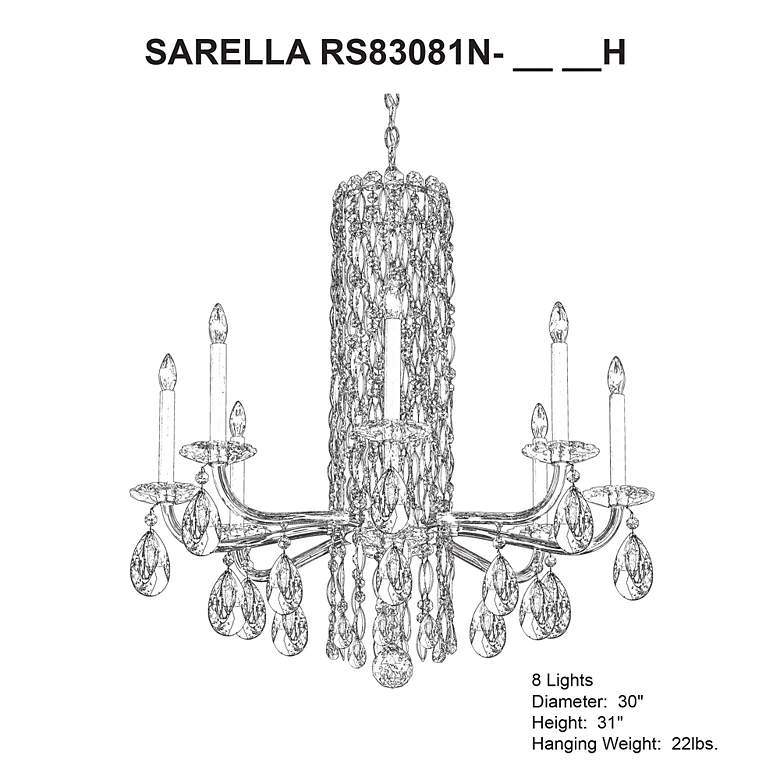 Image 5 Siena 31"H x 30"W 8-Light Crystal Chandelier in Heirloom Gold more views