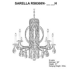 Image5 of Siena 31"H x 30"W 8-Light Crystal Chandelier in White more views