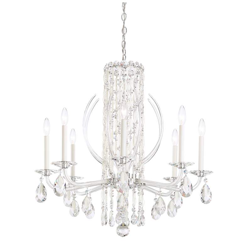 Image 1 Siena 31"H x 30"W 8-Light Crystal Chandelier in White