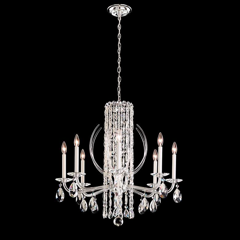 Image 3 Siena 31"H x 30"W 8-Light Crystal Chandelier in White more views