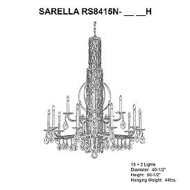 Image5 of Siena 50.5"H x 40.5"W 17-Light Crystal Chandelier in Heirloom Gol more views