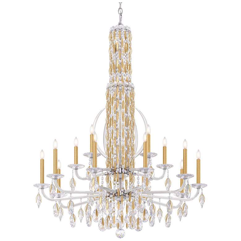 Image 1 Siena 50.5"H x 40.5"W 17-Light Crystal Chandelier in Heirloom Gol
