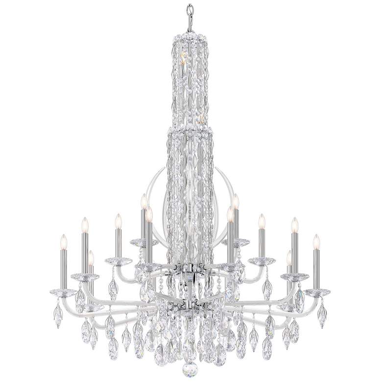 Image 1 Siena 50.5"H x 40.5"W 17-Light Crystal Chandelier in Pol Stainles