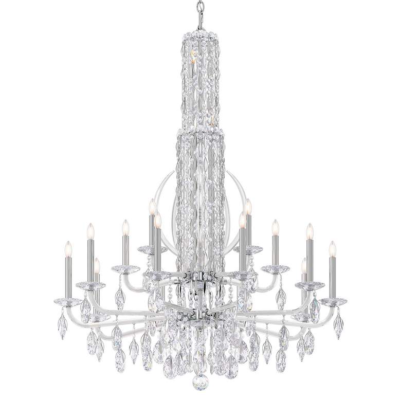 Image 1 Siena 50.5"H x 40.5"W 17-Light Crystal Chandelier in Pol Stainles