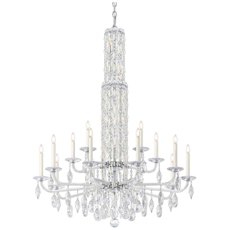 Image 1 Siena 50.5"H x 40.5"W 17-Light Crystal Chandelier in White