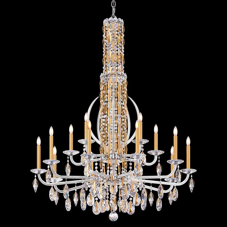 Image 5 Siena 50.5"H x 40.5"W 17-Light Crystal Chandelier in White more views