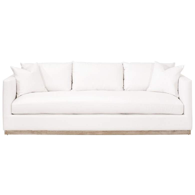 Image 1 Siena 96" Plinth Base Sofa, LiveSmart Machale-Ivory, Natural Gray Oak