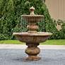 Siena Cascade 67" High Relic Lava 2-Tier Spill Style Outdoor Fountain