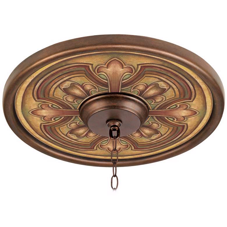 Image 1 Siena Giclee 16 inch Wide Bronze Ceiling Medallion