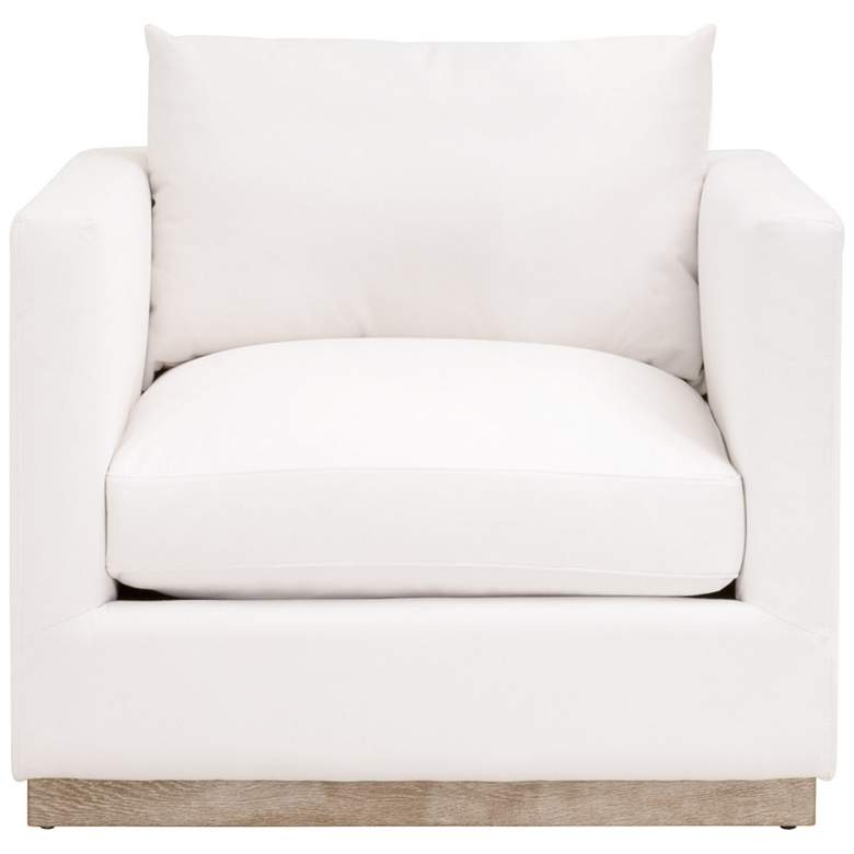 Image 1 Siena Plinth Base Sofa Chair, LiveSmart Machale-Ivory, Natural Gray Oak