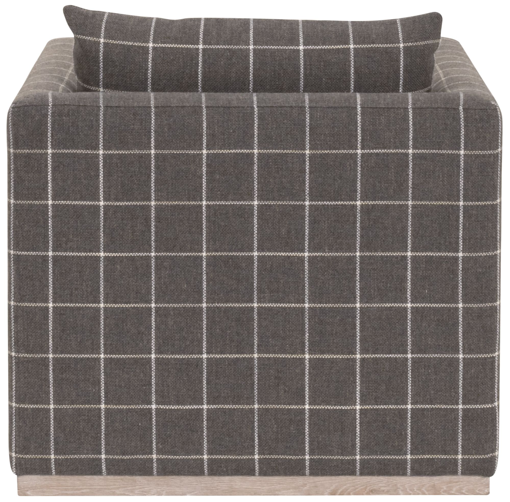 Image 5 Siena Plinth Base Swivel Club Chair, Performance Windowpane Steel more views