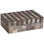 Sienna 10 1/2" Wide Striped Buffalo Horn Decorative Box