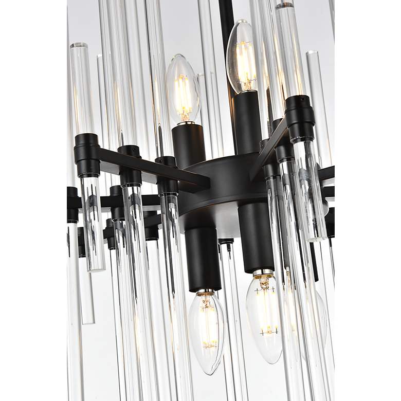 Image 5 Sienna 17" Crystal Rod Pendant In Black more views
