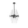 Sienna 17" Crystal Rod Pendant In Black