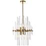 Sienna 17" Crystal Rod Pendant In Gold
