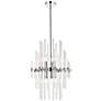 3_Sienna 17" Wide Chrome and Clear Glass 6-Light Pendant