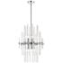 Sienna 17" Wide Chrome and Clear Glass 6-Light Pendant