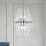 2_Sienna 17" Wide Chrome and Clear Glass 6-Light Pendant