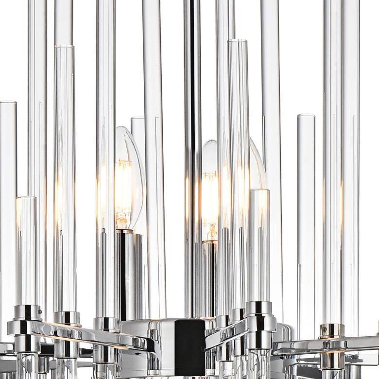 Image 4 Sienna 17" Wide Chrome and Clear Glass 6-Light Pendant more views