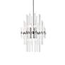 5_Sienna 17" Wide Chrome and Clear Glass 6-Light Pendant more views