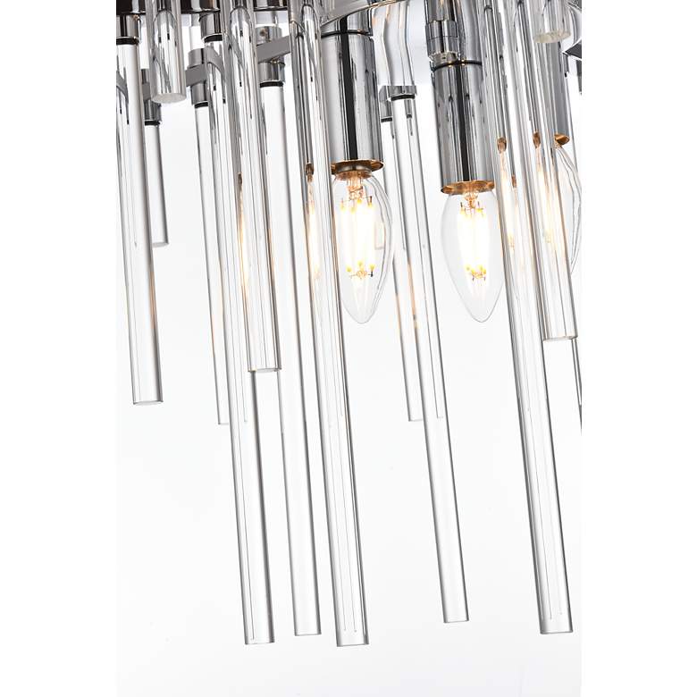 Image 6 Sienna 17" Wide Chrome and Clear Glass 6-Light Pendant more views