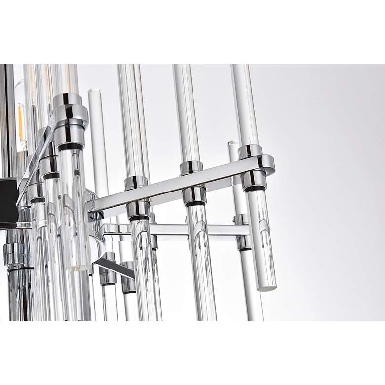 Image 7 Sienna 17" Wide Chrome and Clear Glass 6-Light Pendant more views