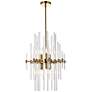 3_Sienna 17" Wide Gold and Clear Glass 6-Light Pendant