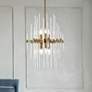 2_Sienna 17" Wide Gold and Clear Glass 6-Light Pendant