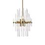 5_Sienna 17" Wide Gold and Clear Glass 6-Light Pendant more views