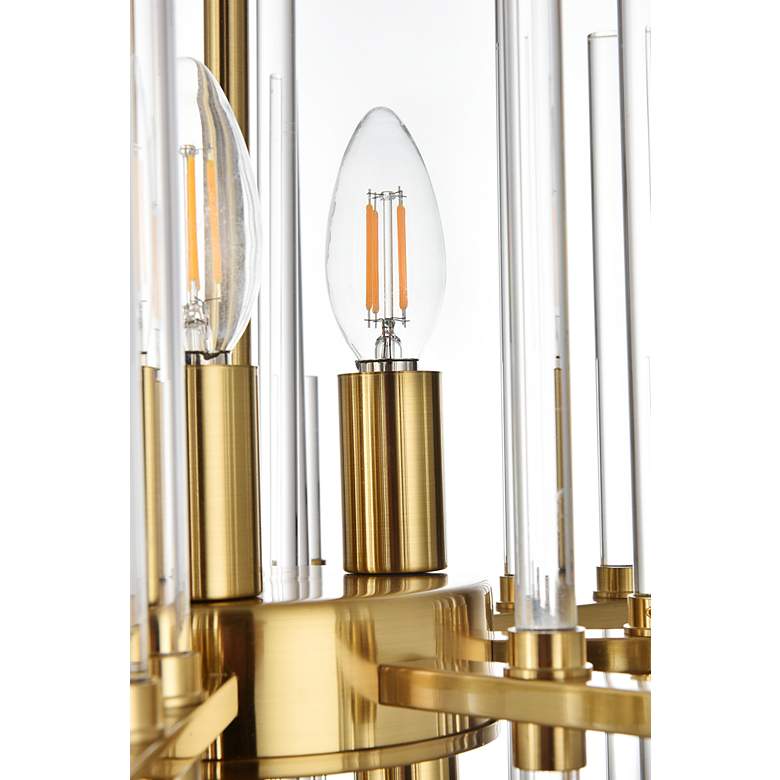 Image 7 Sienna 17" Wide Gold and Clear Glass 6-Light Pendant more views