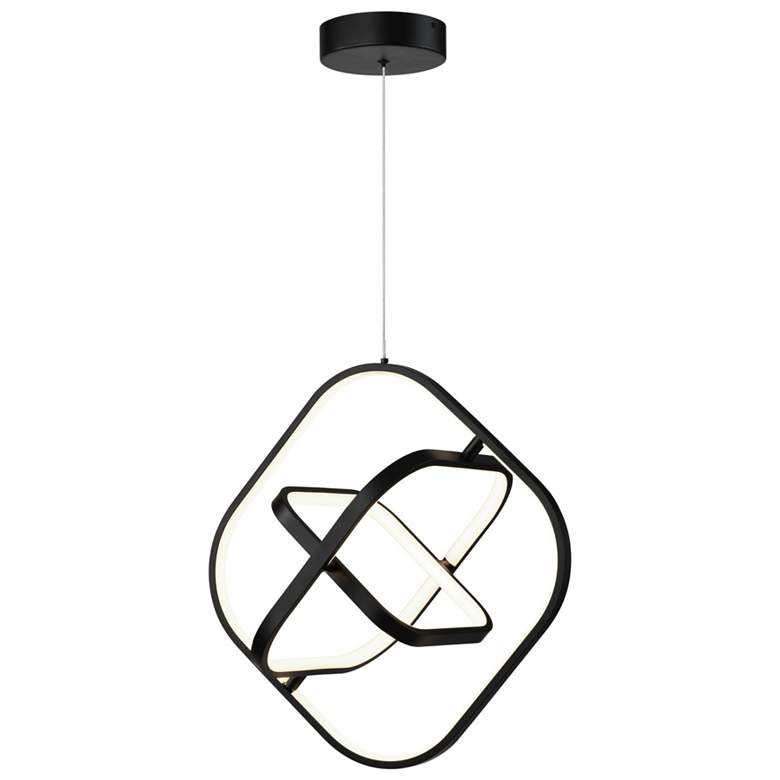 Image 1 Sienna 18.5" Wide Semi Gloss Black Pendant