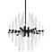 Sienna 22 3/4" Wide Black 6-Light Diamond Chandelier