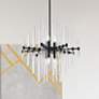 1_Sienna 22 3/4" Wide Black 6-Light Diamond Chandelier
