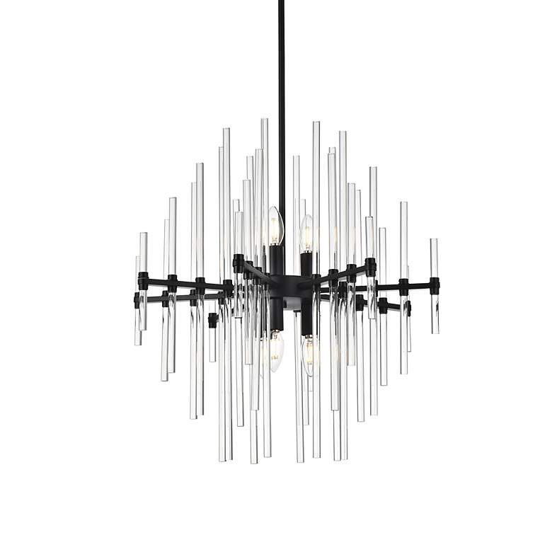 Image 4 Sienna 22 3/4" Wide Black 6-Light Diamond Chandelier more views