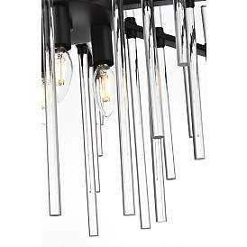 Image5 of Sienna 22 3/4" Wide Black 6-Light Diamond Chandelier more views